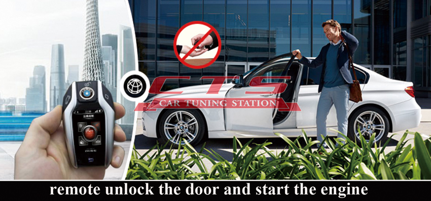 bmw lcd key remote unlock the door and start the engine