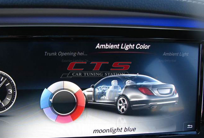 Mercedes-Benz W222 S Class ambient lighting menu