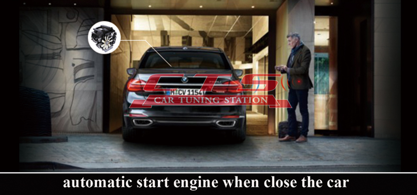 bmw lcd smart key automatic start engine when close the car